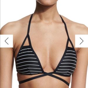 Vitamin A Serra key hole stripped bikini top